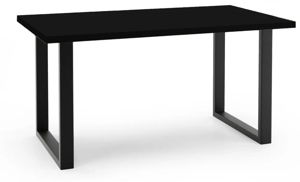 Rozkladací jedálenský stôl BOWEN čierna matná Rozmer stola: 140/240x80cm