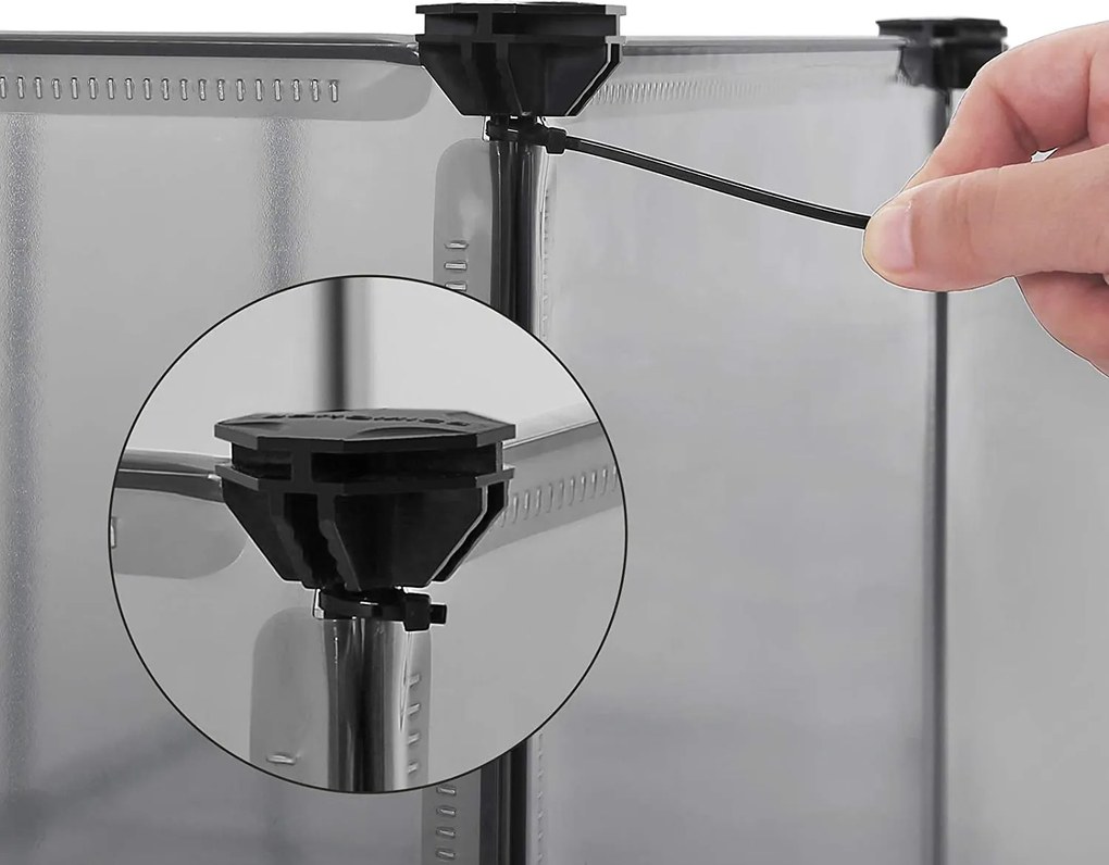 Ohrádka pre malé domáce zvieratá, 20 panelov, šedá