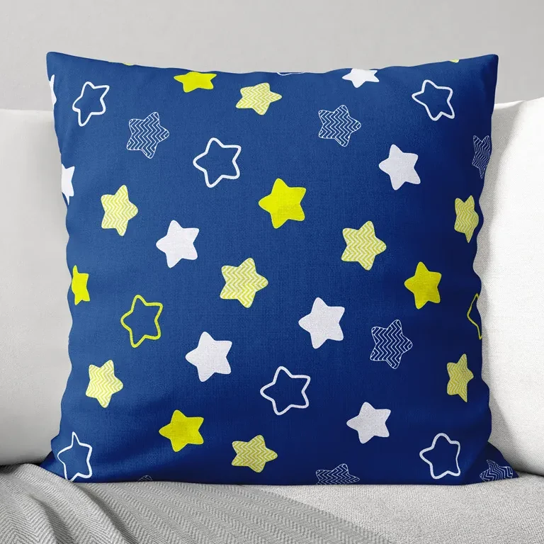 Goldea detská bavlnená obliečka na vankúš - hviezdy na tmavo modrom 40 x 40 cm