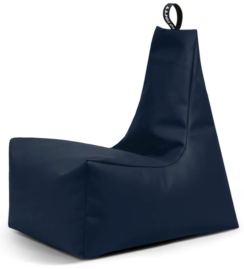 Tmavomodrý sedací vak z imitácie kože Icy XL – So Soft?