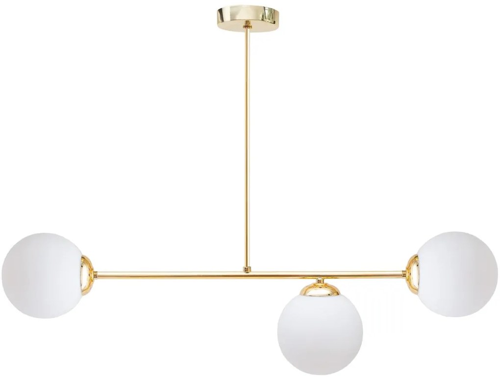 Luster na tyči FIRA 3xE27/60W/230V zlatá