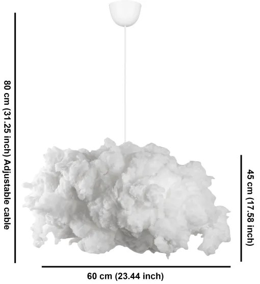 Luster na lanku SERENITY 1xE27/40W/230V biela