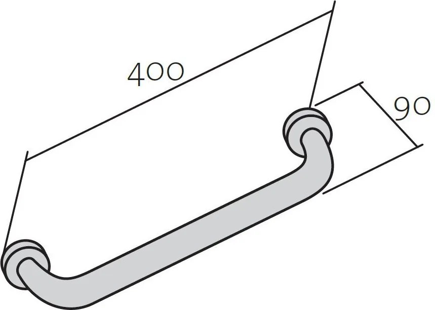 Cersanit Etiuda, nástenný držiak do 120 kg, 40cm, chrómová, K97-026