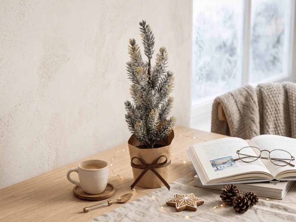Dekoratívny vianočný stromček FROSTY TREE v kvetináči 22 cm