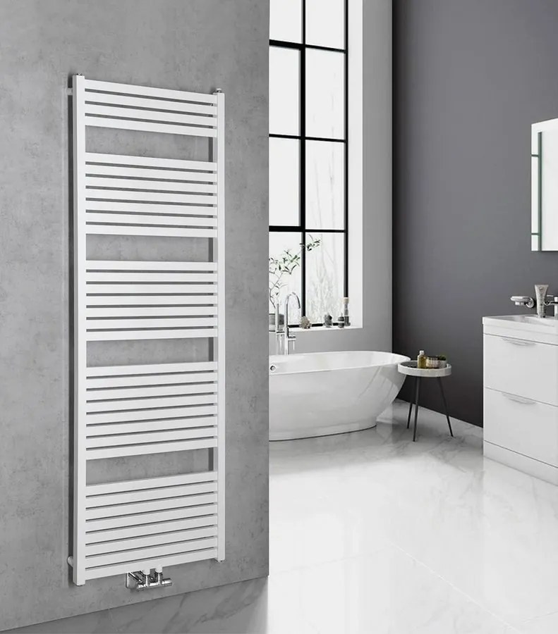 Aqualine, TONDI vykurovacie teleso 450x1690 mm, stredové pripojenie, čierna matná, DT446T
