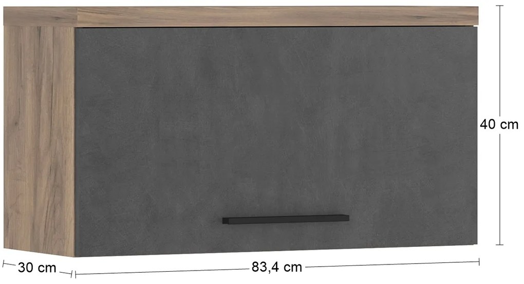 Skrinka na stenu Ovida 834 WS-1D - craft tobaco / matera
