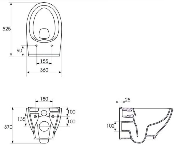 Cersanit K701-147 - Závesné WC s WC sedátkom SAVIO keramika/biela
