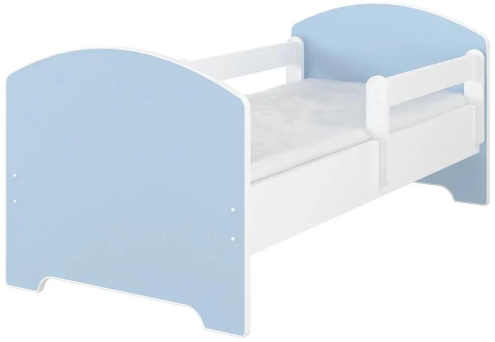 Detská posteľ OSKAR - 180x80 cm - BEZ MOTÍVU - modrá