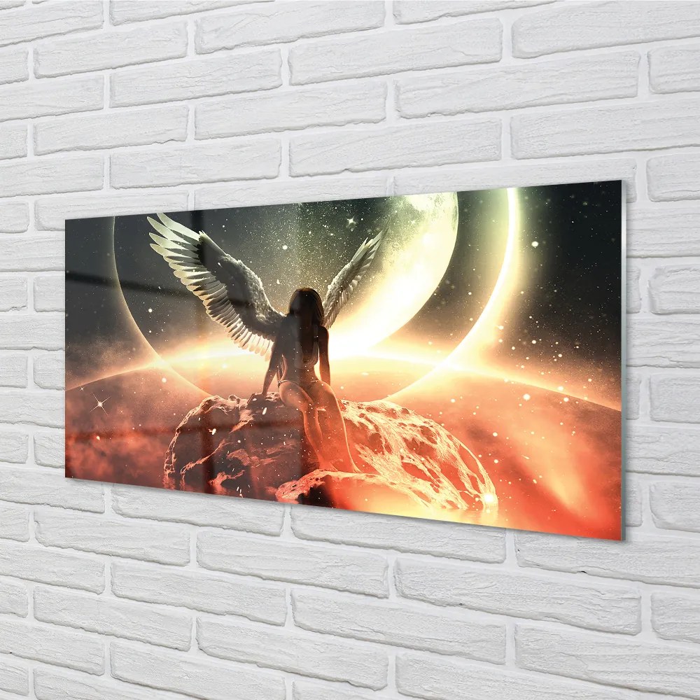 Nástenný panel  Ženského krídla meteorit mesiac 125x50 cm