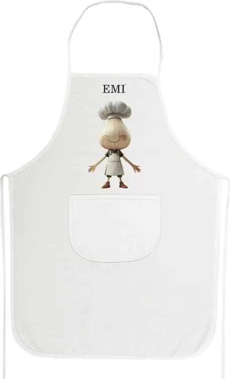 Kuchynská zástera Garlico EMI, biela