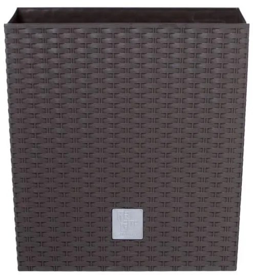 Prosperplast Kvetináč Rato Flat tmavohnedý, varianta 26,5 cm