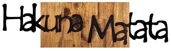 Nástenná dekorácia 30x108 cm drevo/kov