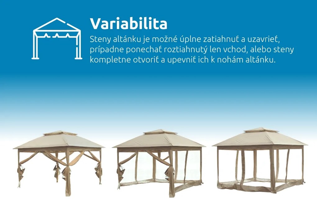Marimex | Záhradný altán Marimex Vista 3x3 m - béžový | 10970574