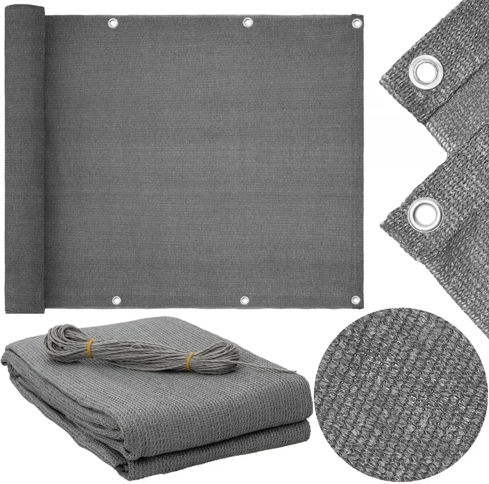 Sivá clona na balkón 1 x 5 m