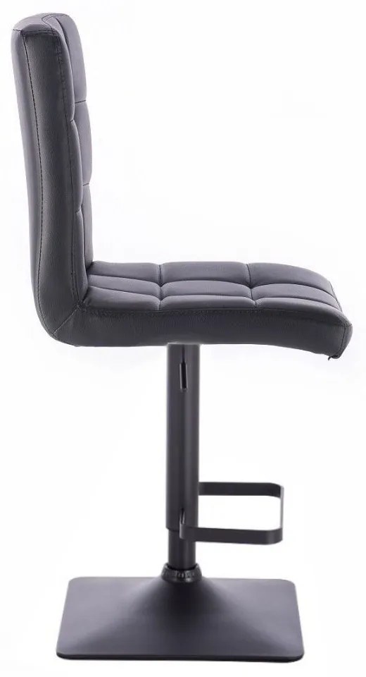 LuxuryForm DESIGN Barová stolička TOLEDO na čiernej hranatej podstave - čierna
