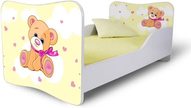 MAXMAX Detská posteľ MACKO žltý + matrac ZADARMO