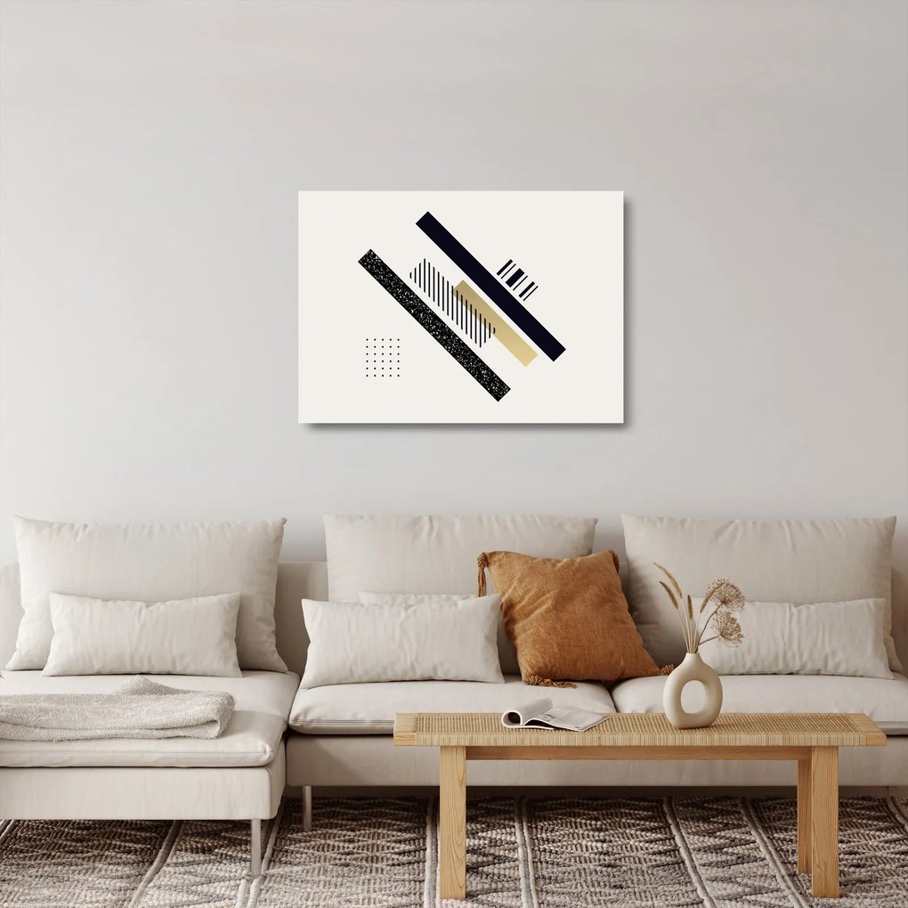 Sklenený obraz - Geometrické tvary N⁰5 (70x50 cm)