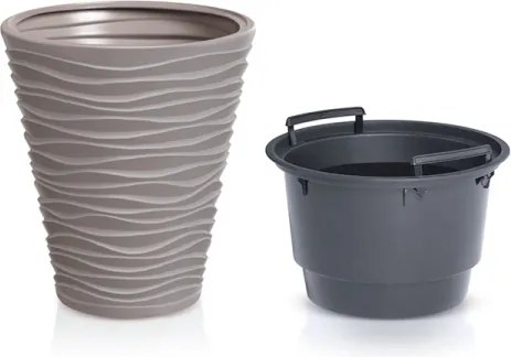 Plastový kvetináč DBSA400 38,8 cm - mocca