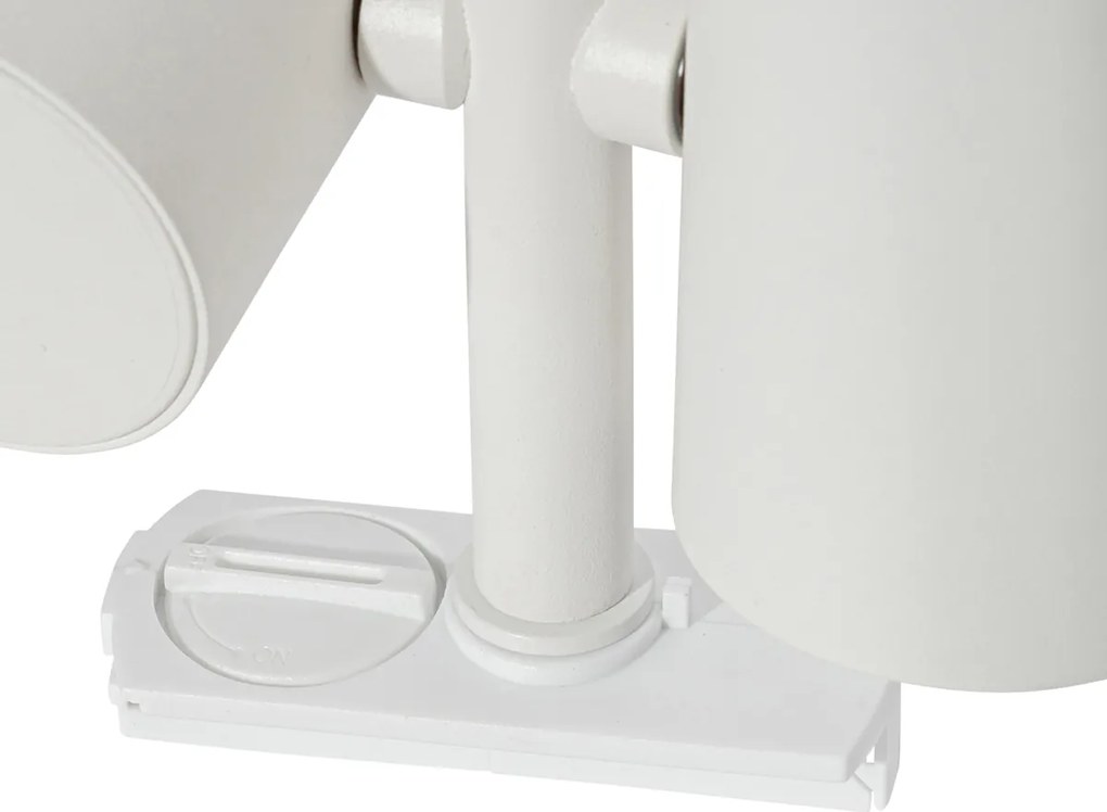 Moderné 1-fázové koľajnicové svetlo biele 2-žiarovkové - Iconic Scopio