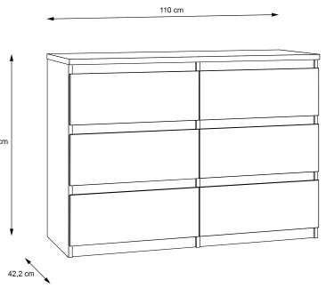 Komoda s zásuvkami MAO dub artisan