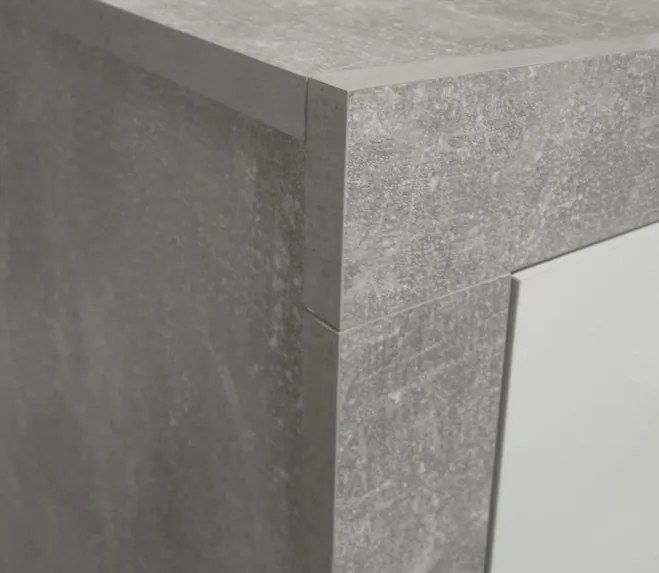 Zásuvková komoda Stone, betón/biela