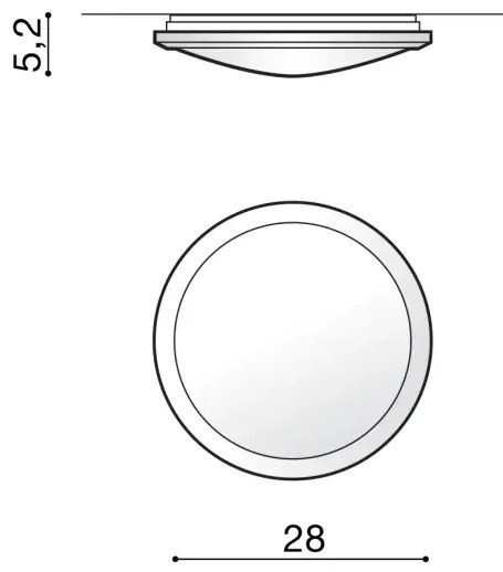 LED stropné svietidlo Junona 28 4000K chróm