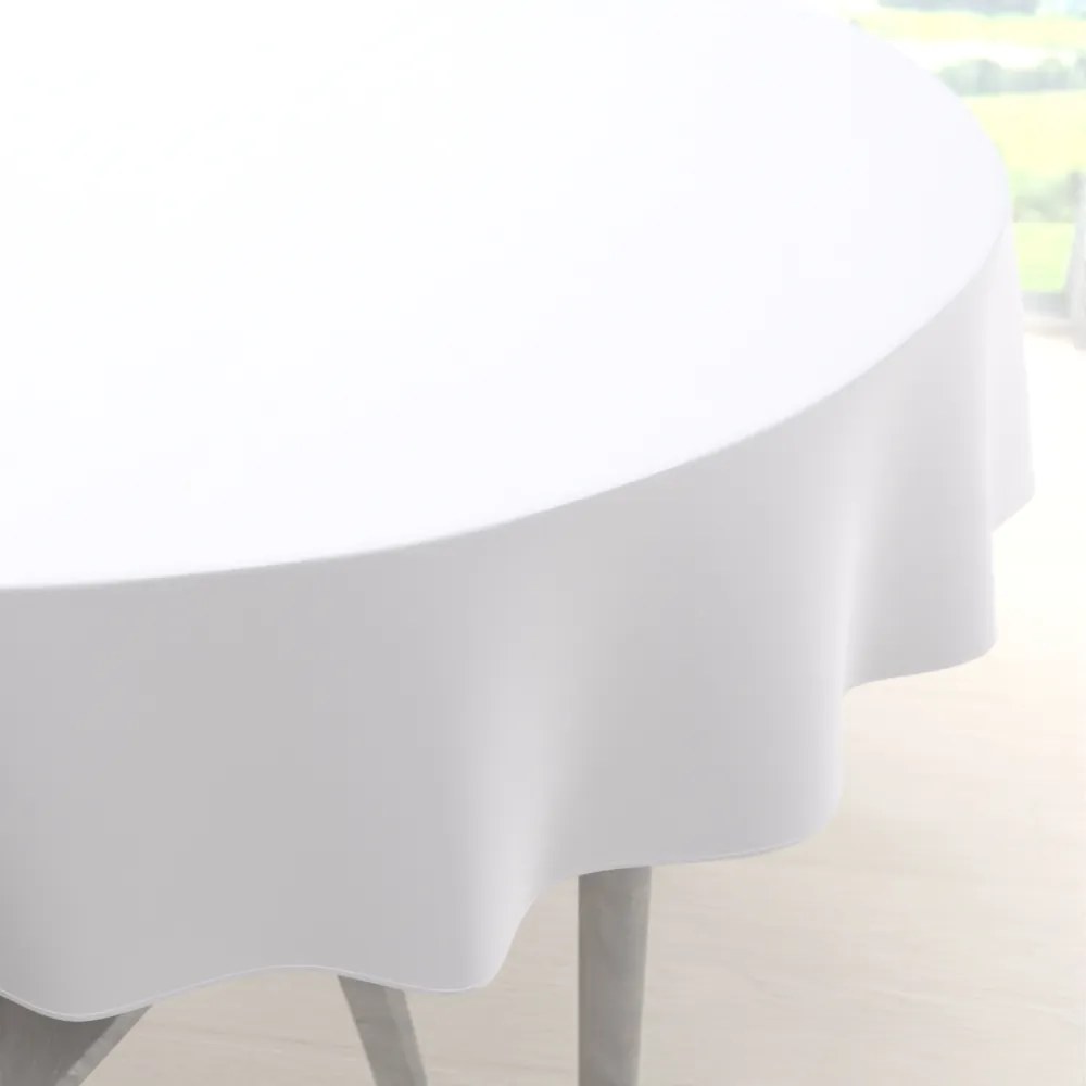 Biante Dekoračný okrúhly obrus Rongo RG-031 Studený biely Ø 140 cm