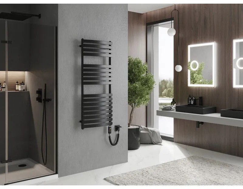 Mexen Bachus, elektrické vykurovacie teleso 1200 x 500 mm, 600 W, čierna, W109-1200-500-2600-70