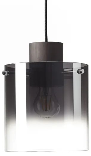 Brilliant - Luster na lanku BETH 3xE27/60W/230V čierna/dymová