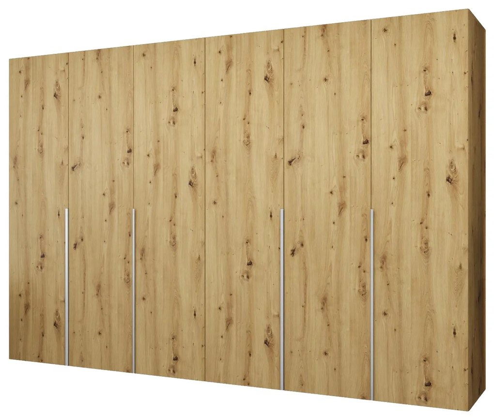 Šatníková skriňa 300 cm Alice 1 (dub artisan + kašmír). Akcia -20%. Vlastná spoľahlivá doprava až k Vám domov. 1126136