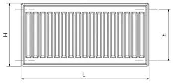 Malý doskový radiátor Rotheigner 21 900 x 600 mm 4 bočné prípojky