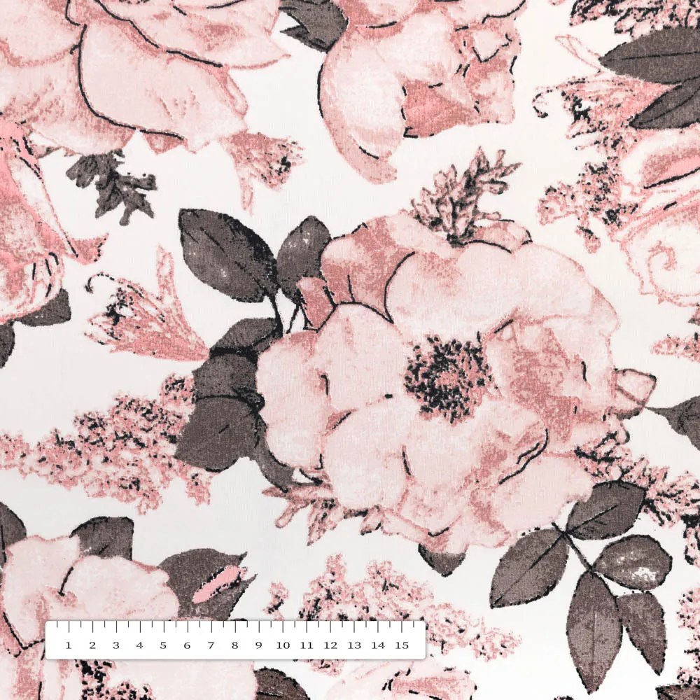 Biante Bavlnené posteľné obliečky Sandra SA-549 Ružové ruže a puky na bielom Jednolôžko 140x200 a 70x90 cm