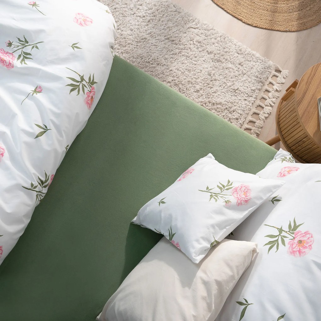 Goldea plachta jersey s napínacou gumou - khaki 160 x 200 cm