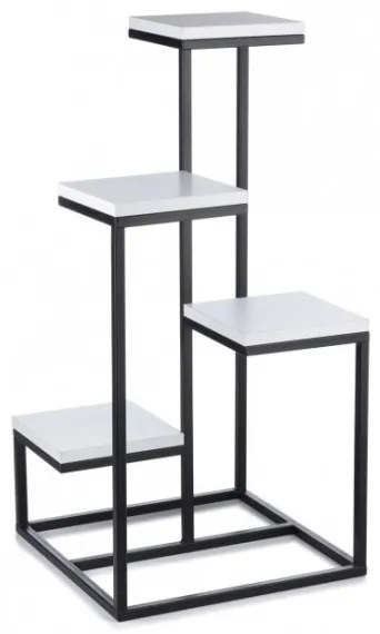 Stojan na kvety KASKADA 79x40 čierna/biela