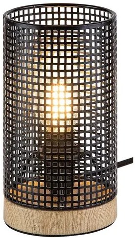 Rabalux BOOGIE stolná lampa 25W | E14 - imitácia dreva, čierna