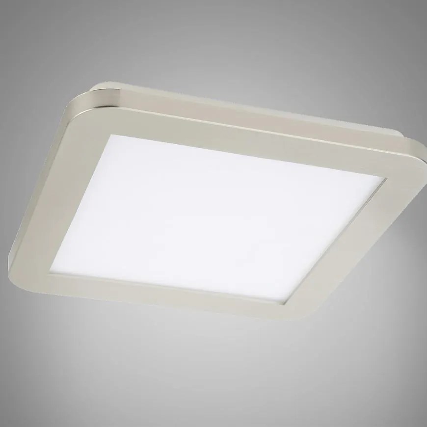 Stropné svietidlo LED Nexit 22,5x22,5 cm 12W LED IP44 Satén+Biela 3000k