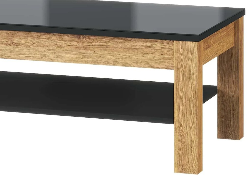 Konferenčný stolík Kama II 41 110 cm dub Camargue/čierny