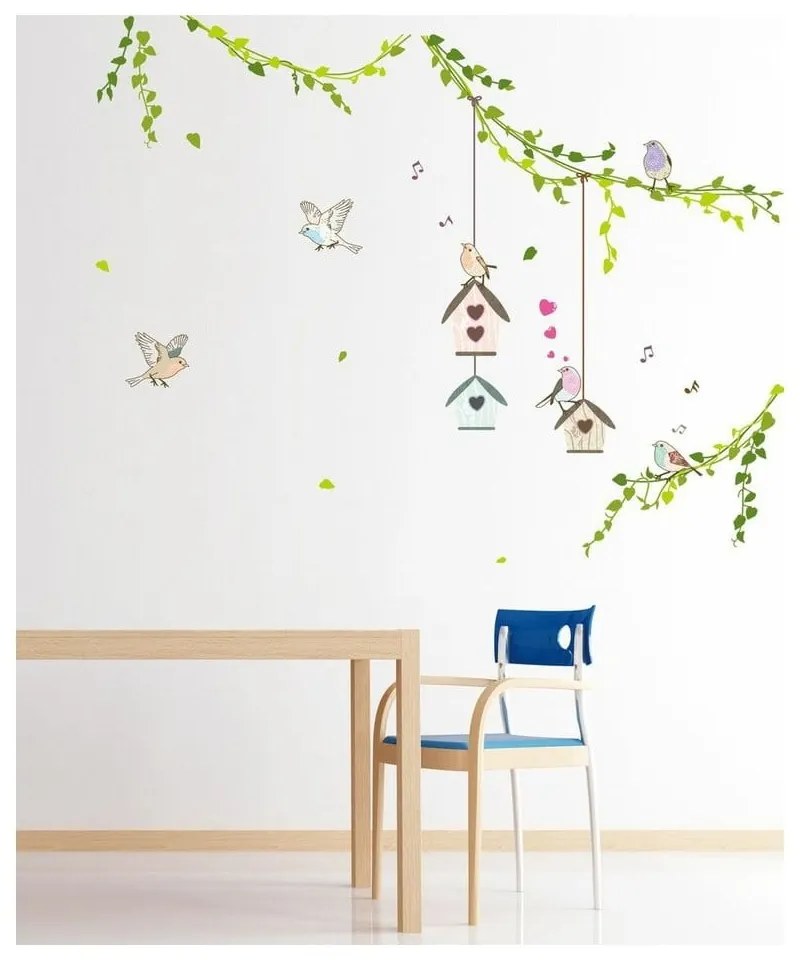 Sada samolepiek Ambiance Birds cages in the Forest