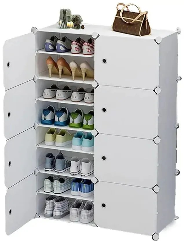 Hogler 3404 Variabilný policový systém 16 políc 128 x 84 x 32 cm, biely