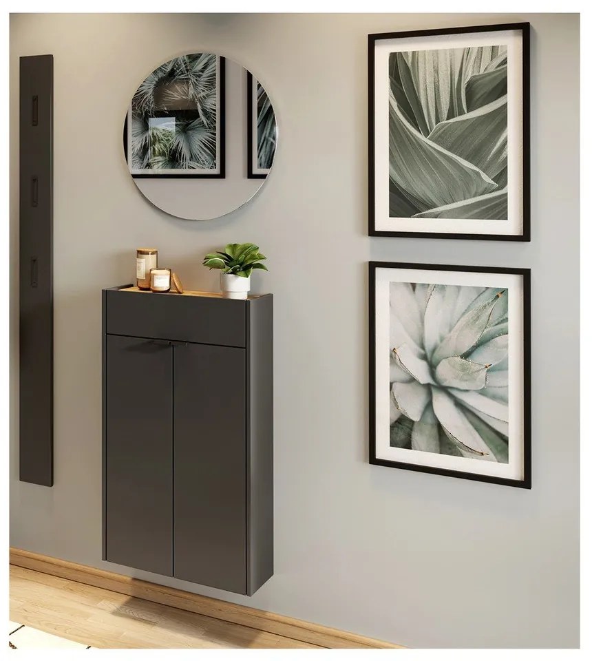 Antracitovosivá/v prírodnej farbe predsieňová zostava Ameca – Germania