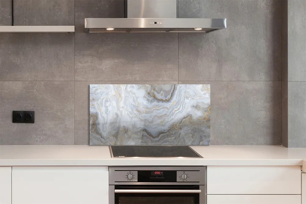 Sklenený obklad do kuchyne Marble kameň škvrny 125x50 cm