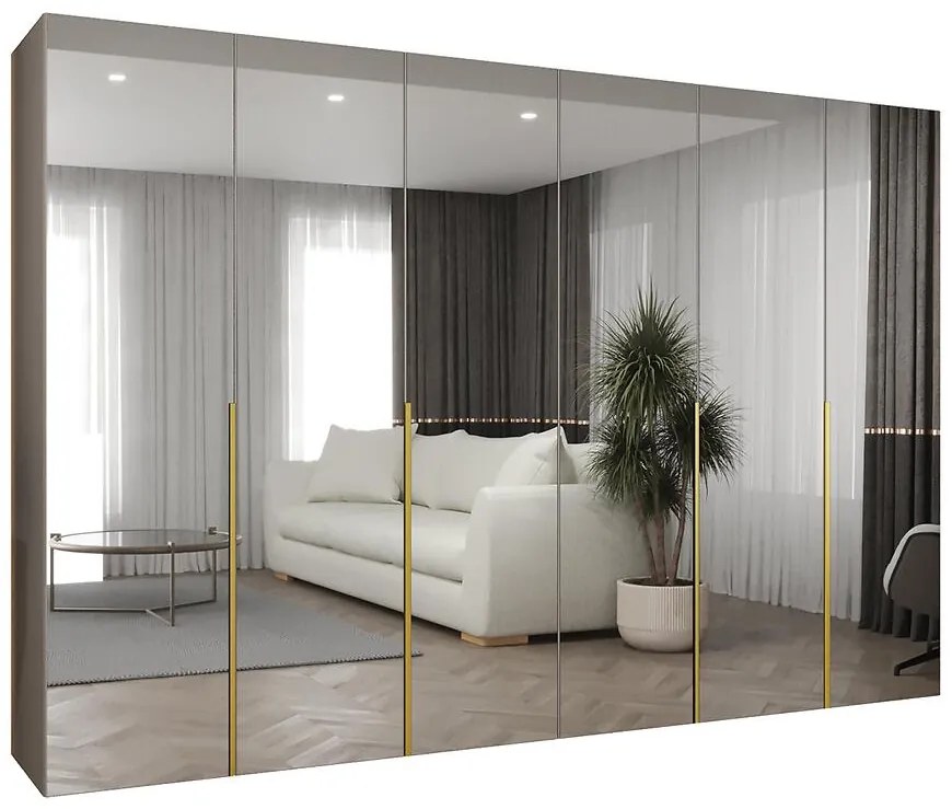 Skriňa Alicante III 300 kašmír/zlatá