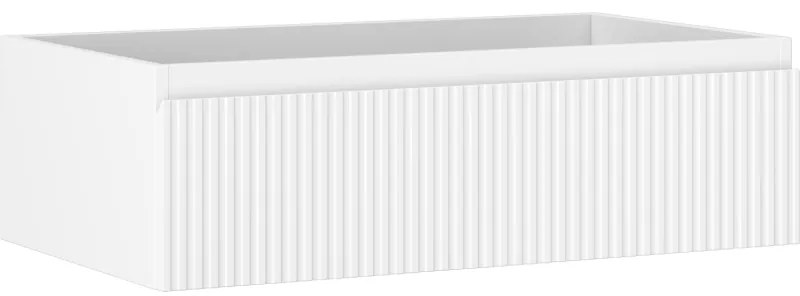Mexen Rivel, kúpeľňová skrinka 80 cm, 1 zásuvka, drážkovaná, biela matná, 91A20-08023-1-BF01