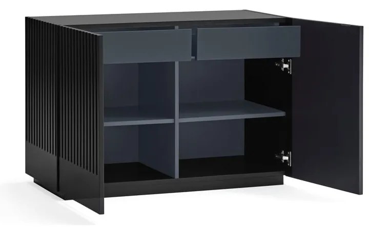 Čierna nízka komoda 100x70 cm Doric – Teulat