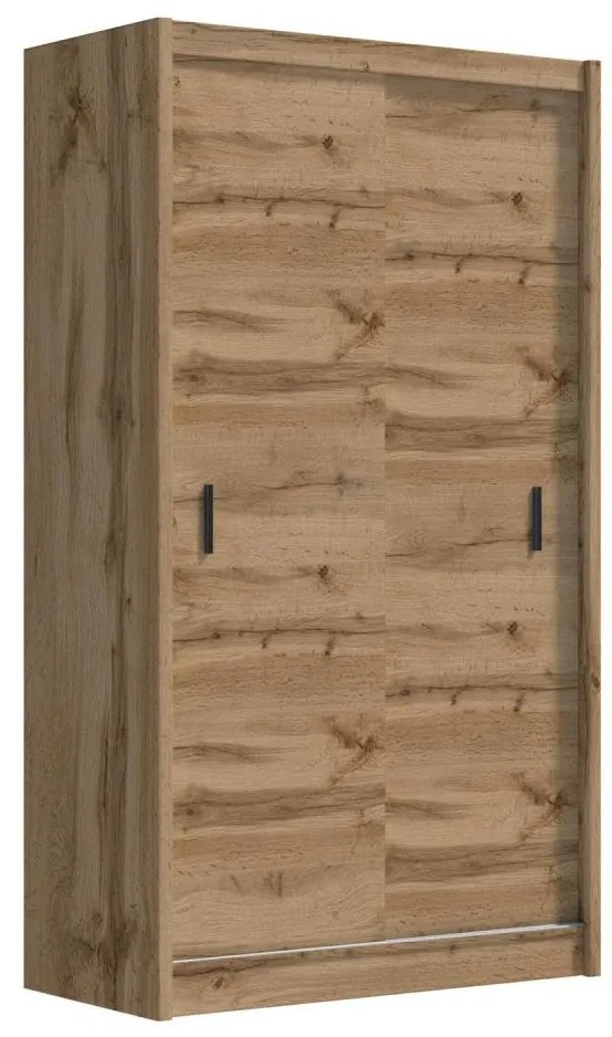 Šatní skriňa SAPHIRA 150x215 cm s posuvnými dverami, dub wotan