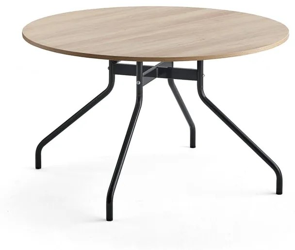 Stôl AROUND, Ø 1200 mm, dub, antracit