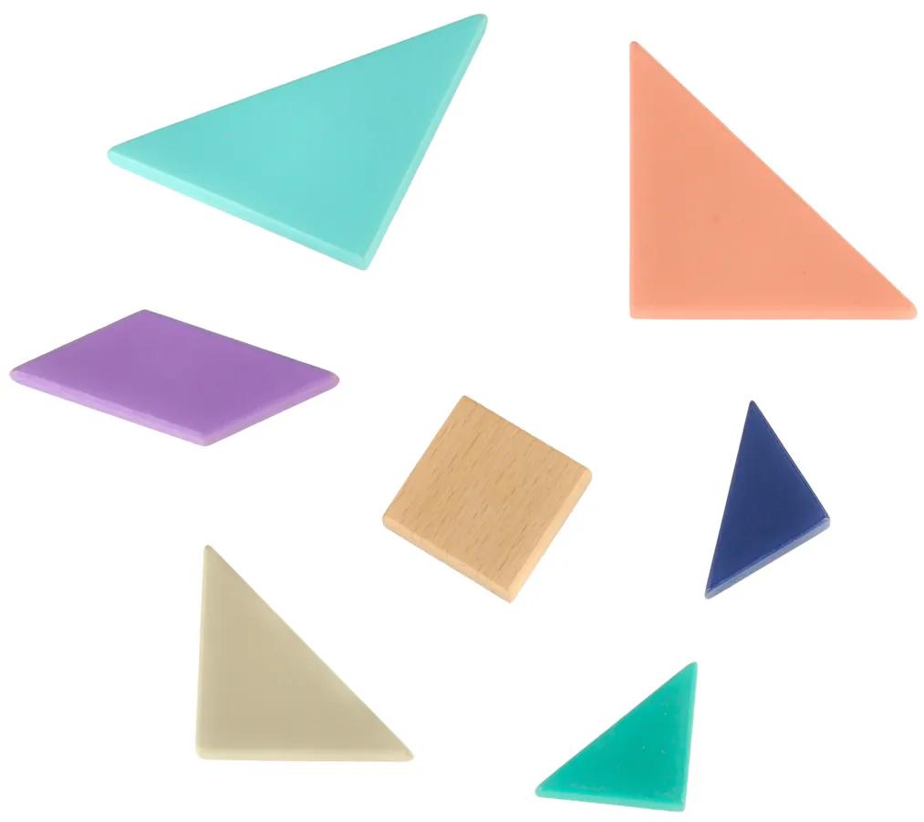KIK Drevené puzzle tangram