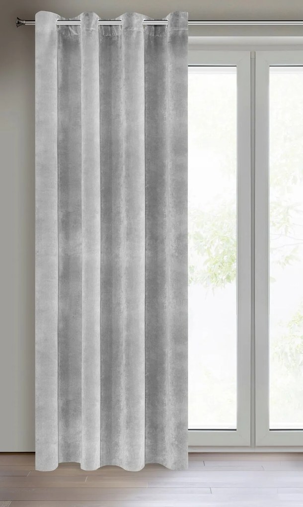 ZATEMŇOVACÍ ZÁVES NA KRÚŽKOCH RIA 140X250 CM SIVÁ