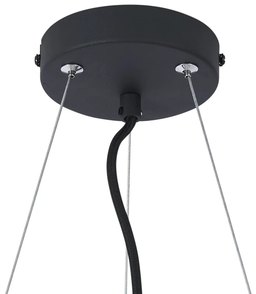 Moderné závesné svietidlo čierne so 6 svetlami - Jeana Circle