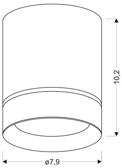 Bodové svietidlo TUBA 1xGU10/15W/230V čierna